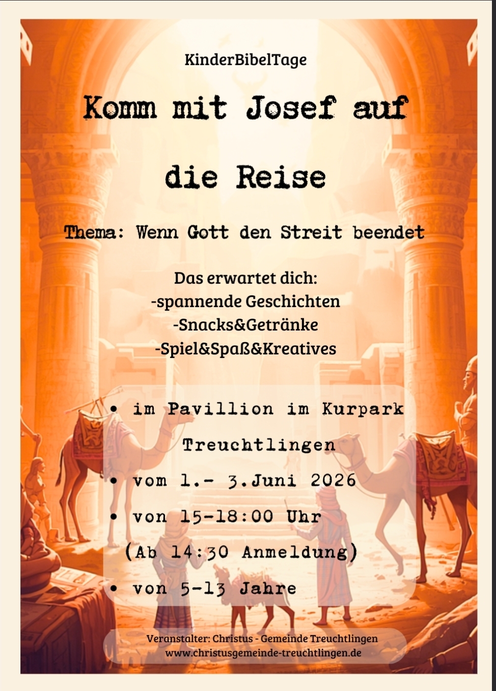 Einladung zu Kinderbibeltage
